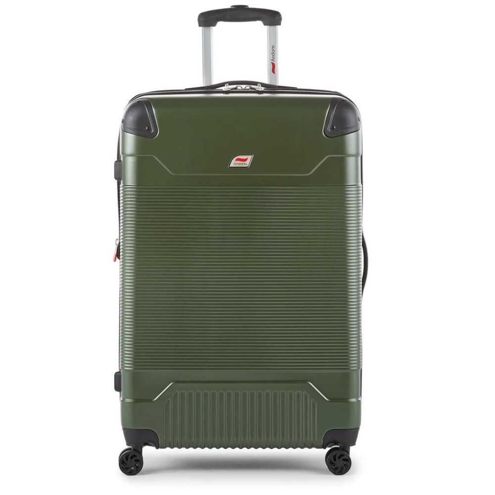 Andare Monte Carlo-3 29" Green Checked Luggage Hardside Spinner BRAND NEW